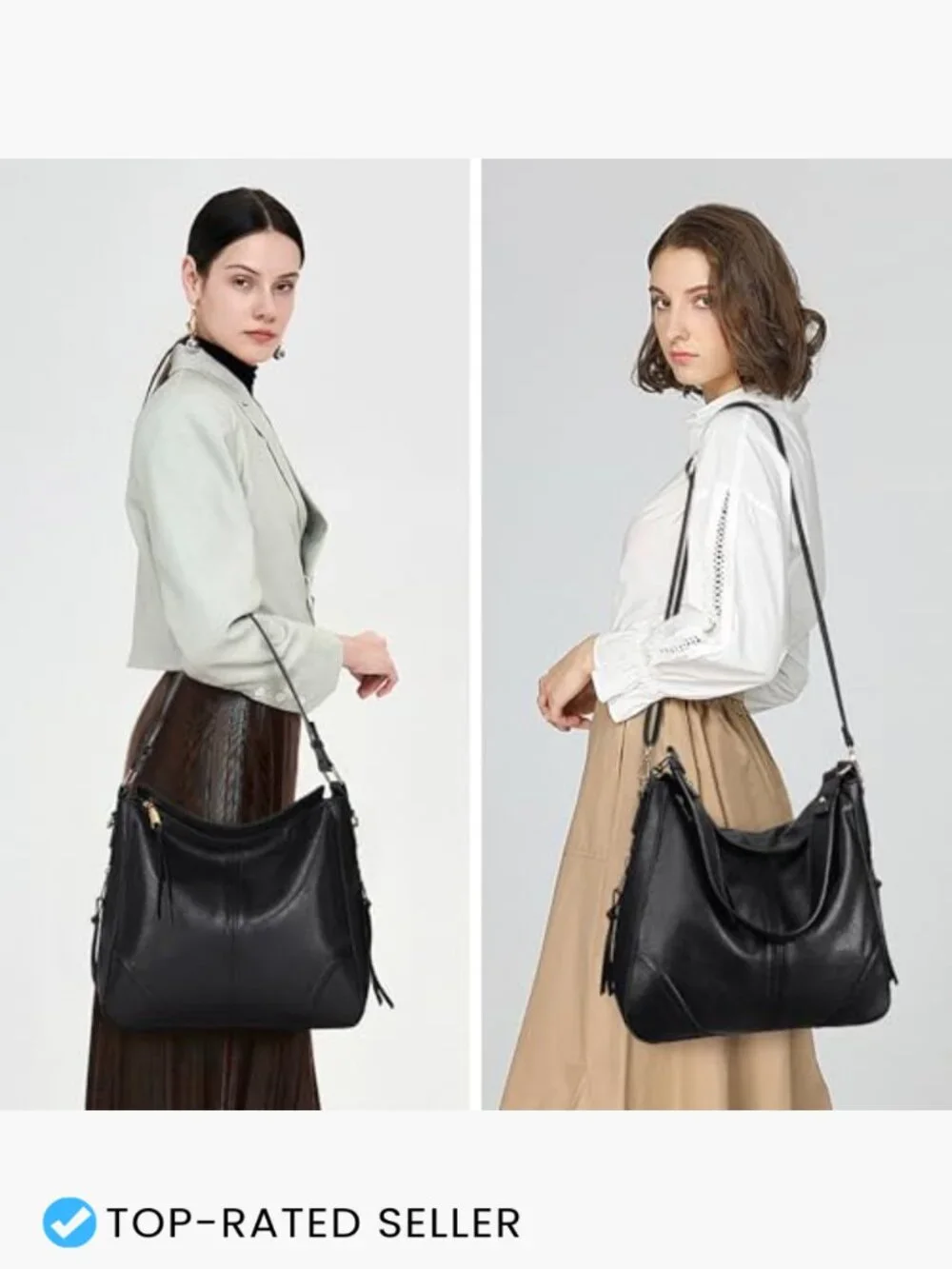 Hobo Crossbody Purse Set with Wallet Adjustable Strap 2pcs Tote Shoulder Bag